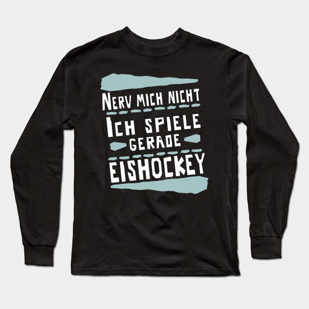 Eishockey Puck Body Check Eisstadion Schläger Long Sleeve T-Shirt by FindYourFavouriteDesign